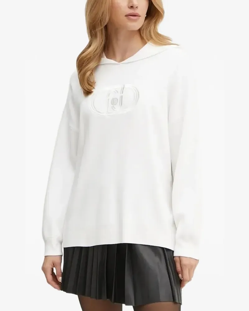 Liu Jo Hoodie mit Logo-Stickerei - Weiß Weiß