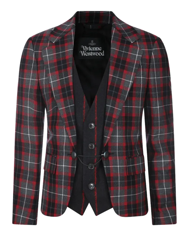 Vivienne Westwood tartan-check wool jacket - Grau Grau