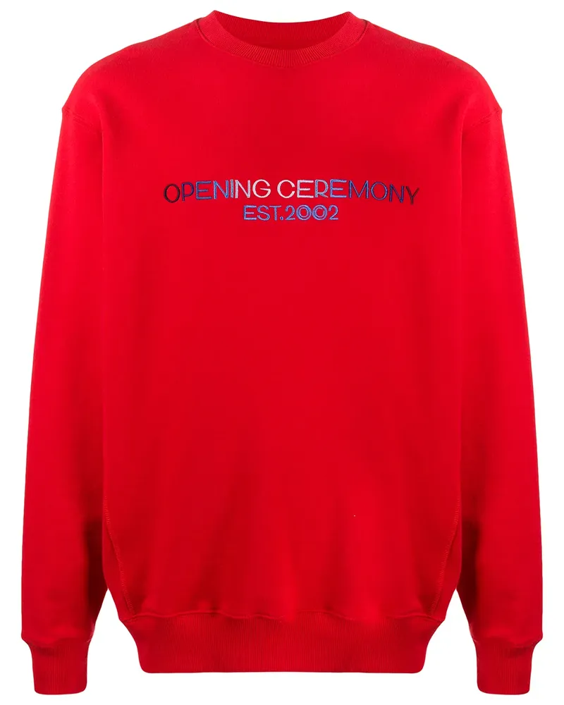 Opening Ceremony Sweatshirt mit Logo-Stickerei - Rot Rot