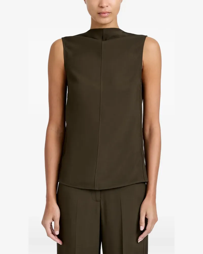 Proenza Schouler Defni Top aus eco gehämmerter Viskose - Grün Grün
