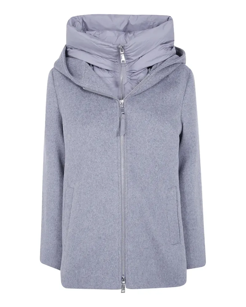 Seventy mélange-effect hooded coat - Grau Grau