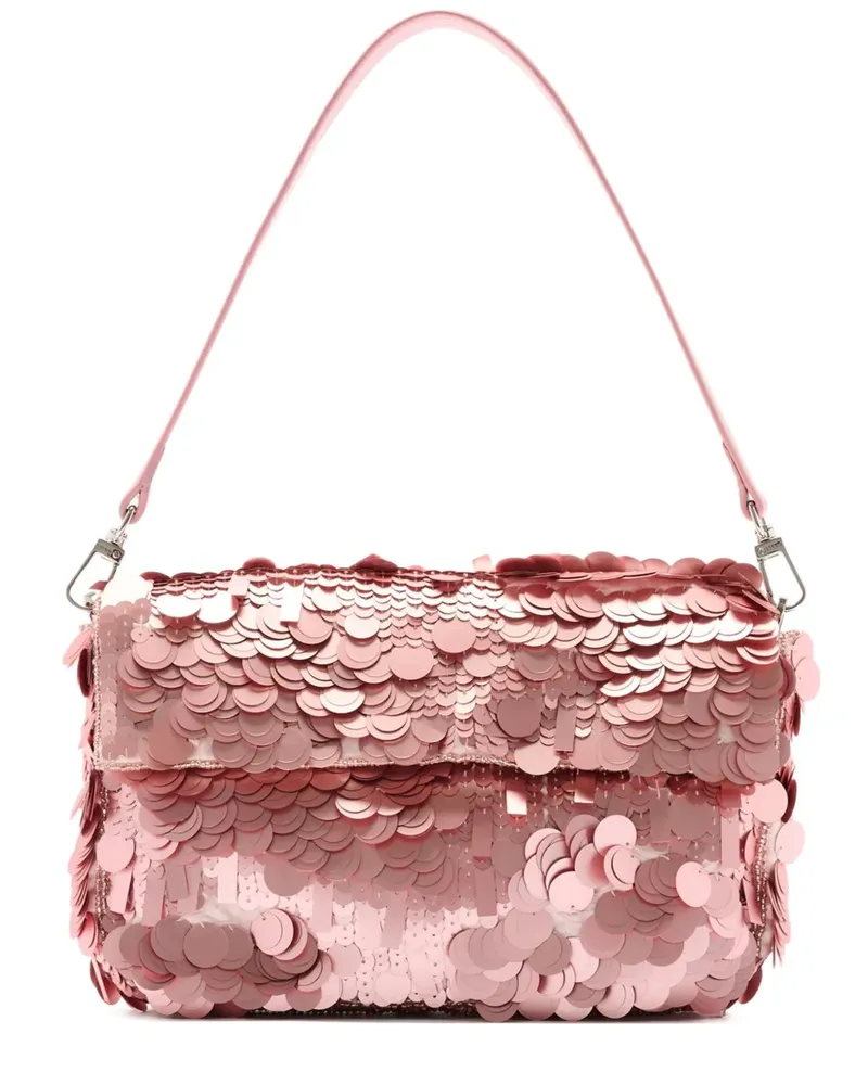 STAUD Timmy sequin embellished shoulder bag - Rosa Rosa