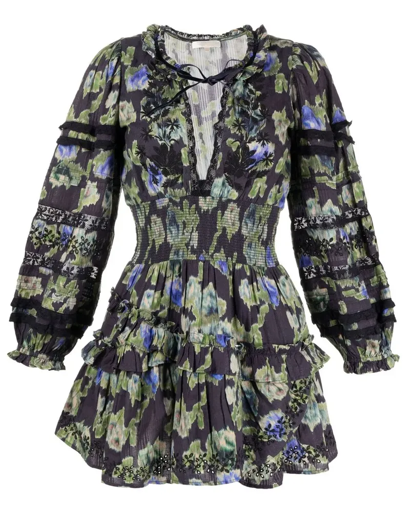 LoveShackFancy Clarkie Minikleid - Blau Blau