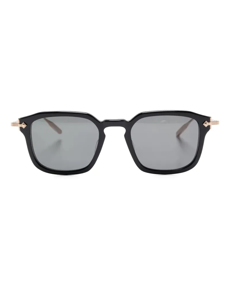 Barton Perreira Delon Sonnenbrille mit eckigem Gestell - Schwarz Schwarz