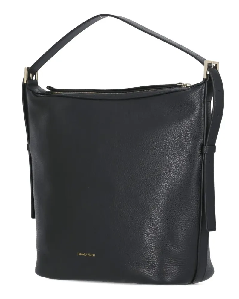 Fabiana Filippi Handtasche aus strukturiertem Leder - Schwarz Schwarz