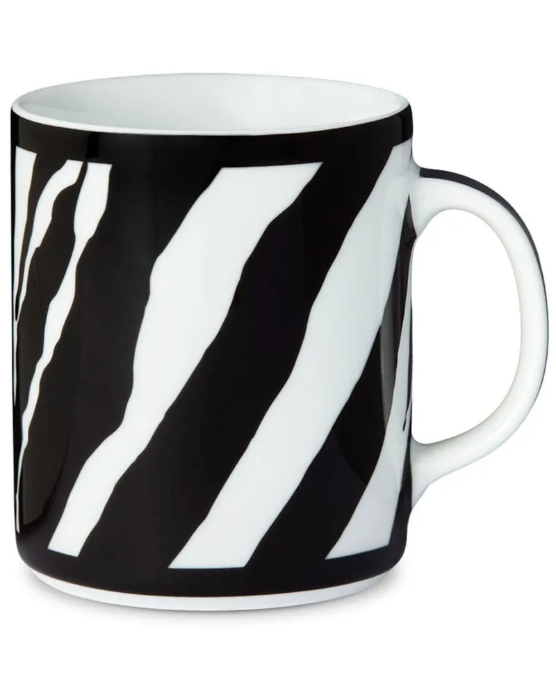 Dolce & Gabbana Tasse mit Zebra-Print Weiß