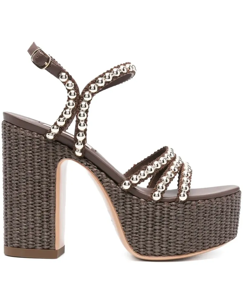 Casadei Isa Studsway Plateau-Sandalen 120mm - Braun Braun