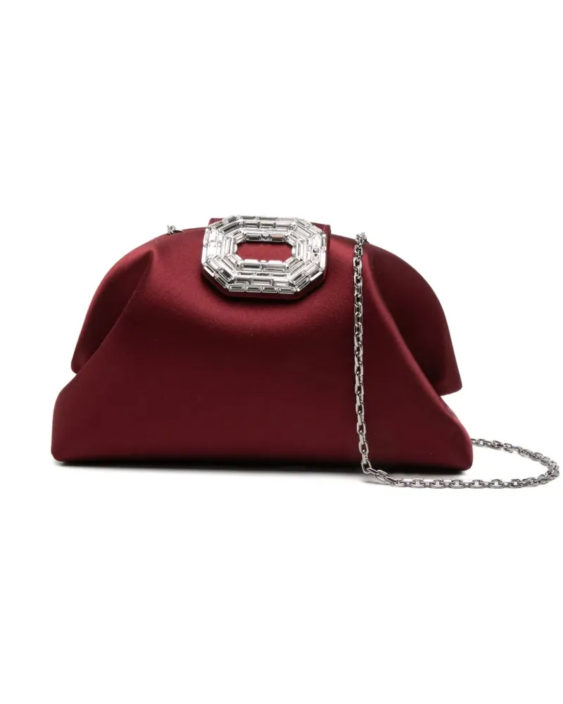 Amina Muaddi Camelia embellished clutch bag - Rot Rot