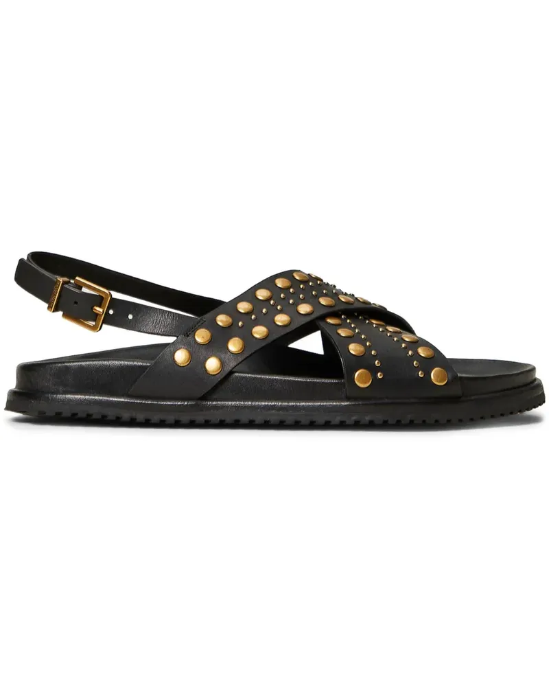 Twin-Set Sandalen mit überkreuzten Riemen - Schwarz Schwarz