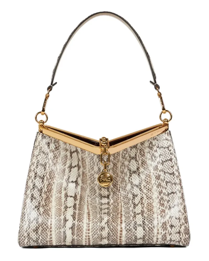 Etro Mittelgroße Vela Schultertasche - Weiß Weiß