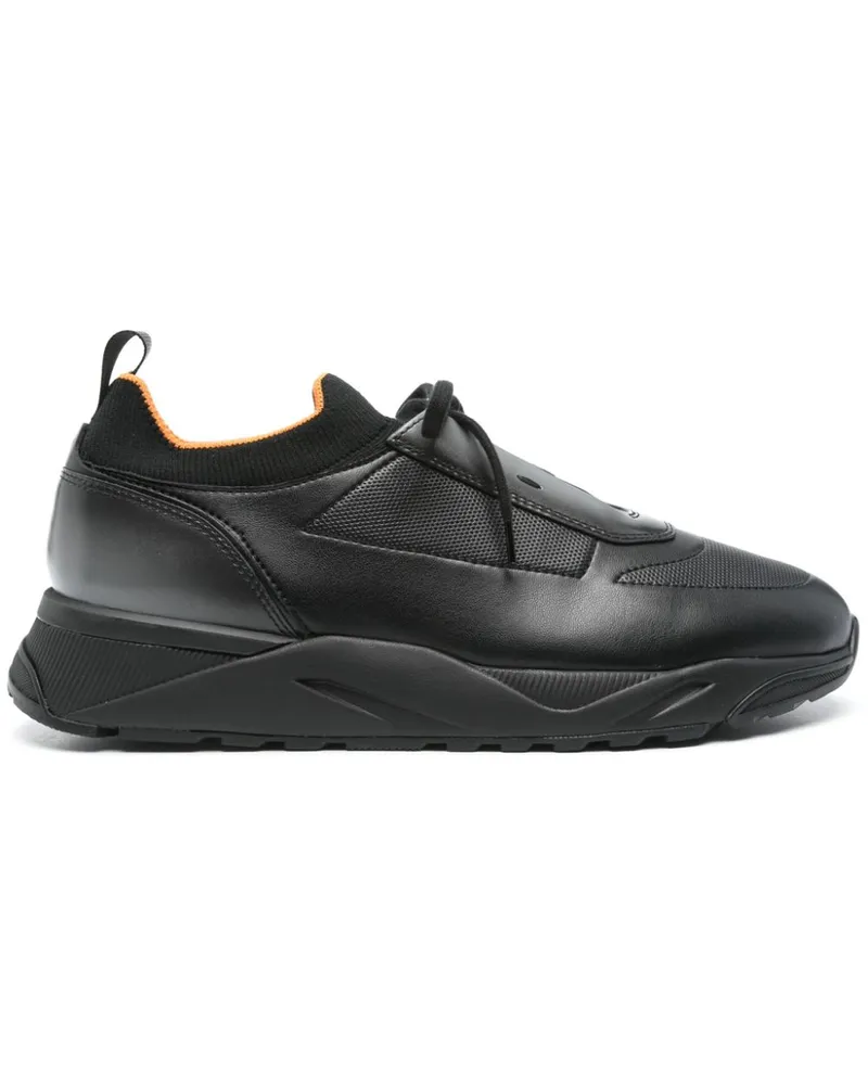 Santoni Sneakers aus Leder - Schwarz Schwarz