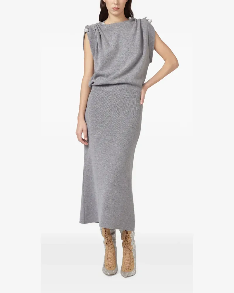 Giuseppe di Morabito Verziertes Midikleid - Grau Grau
