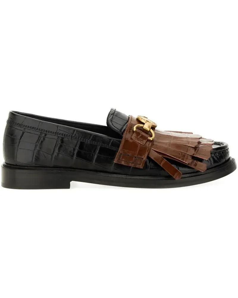 Moschino coin-embellishment loafers - Schwarz Schwarz