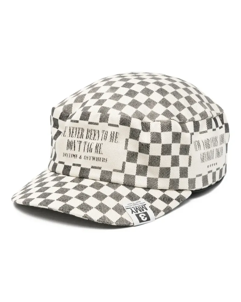 MIHARAYASUHIRO Baseballkappe mit Schachbrettmuster - Nude Nude