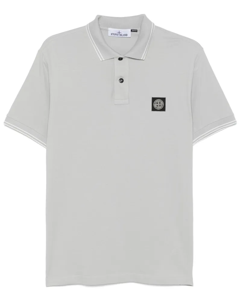 Stone Island Poloshirt mit Kompass-Patch - Grau Grau