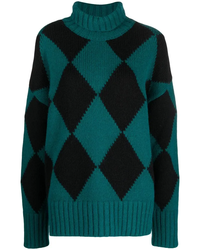 La DoubleJ Gestrickter Rollkragenpullover - Grün Grün