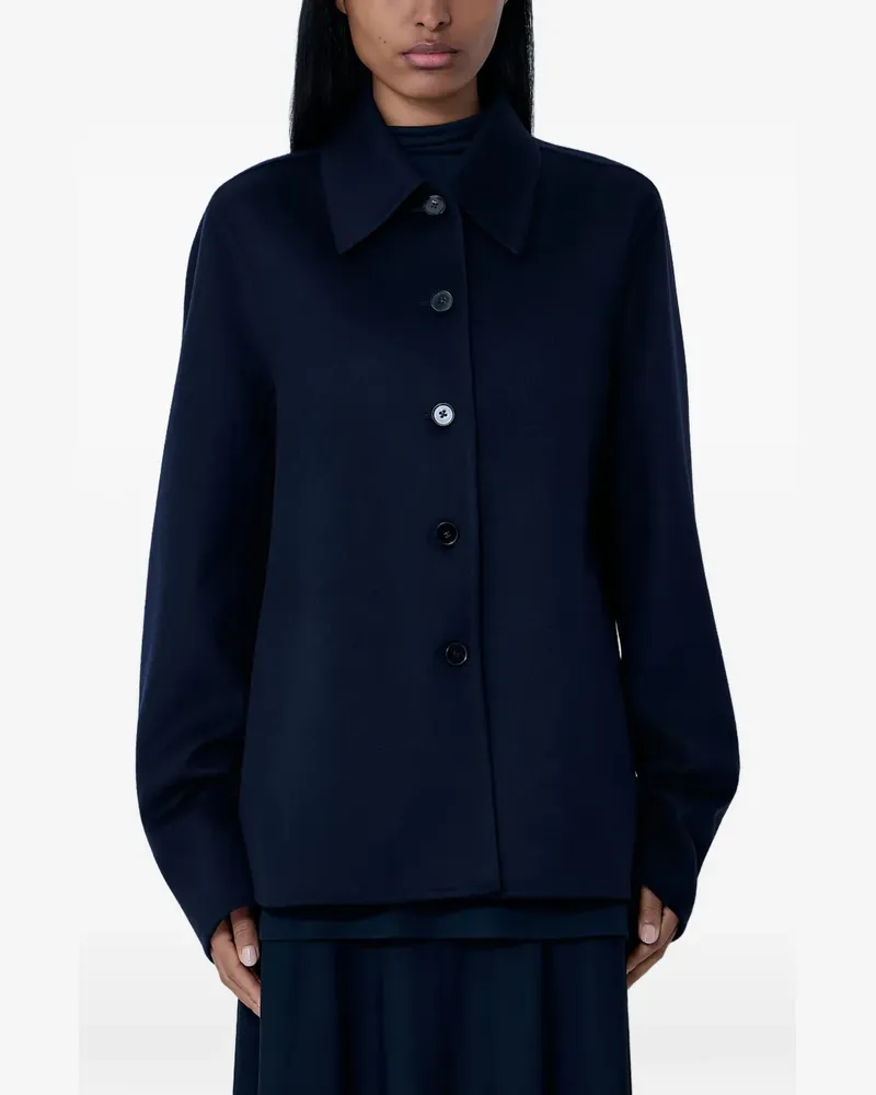 Jil Sander Einreihiger Mantel - Blau Blau