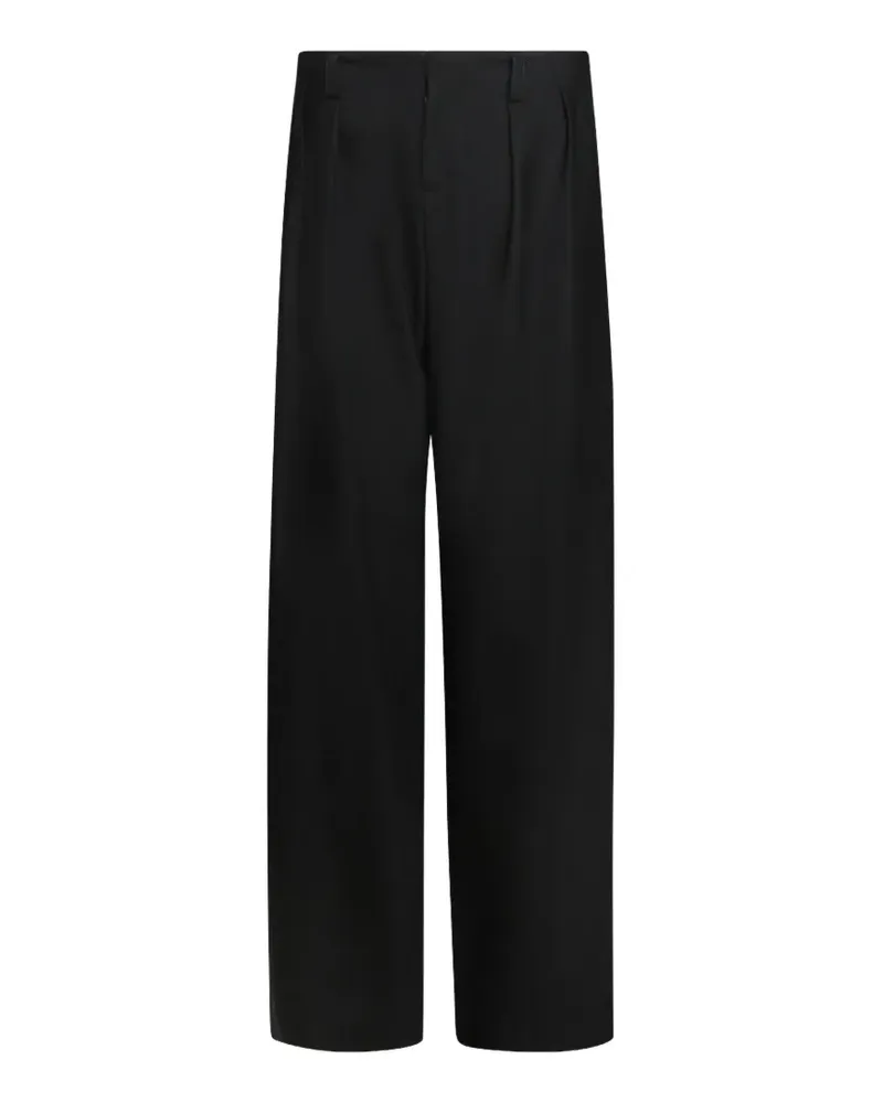 David Koma double-pleated tailored trousers - Schwarz Schwarz