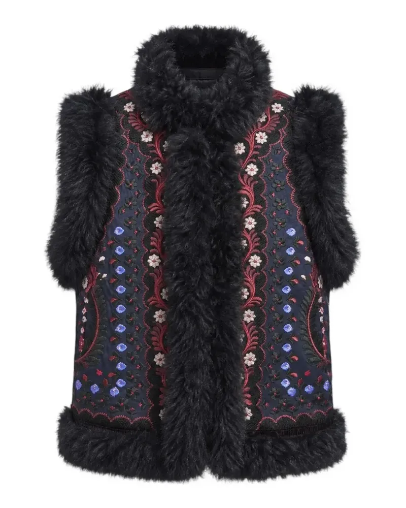 Antik Batik Ivan embroidered gilet - Blau Blau