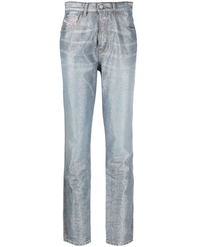Diesel Schmale High-Rise-Jeans - Blau Blau