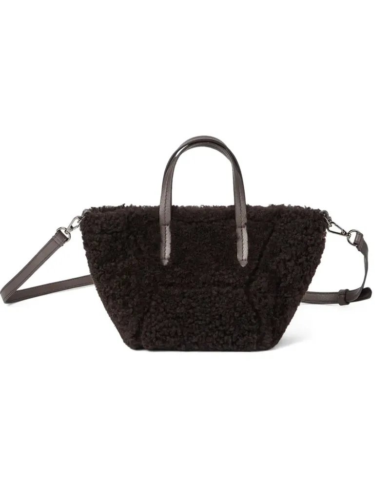 Brunello Cucinelli Shopper mit Shearling - Braun Braun