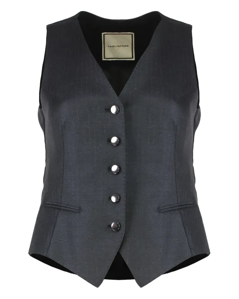 Tagliatore single-breasted chalk-stripe waistcoat - Grau Grau