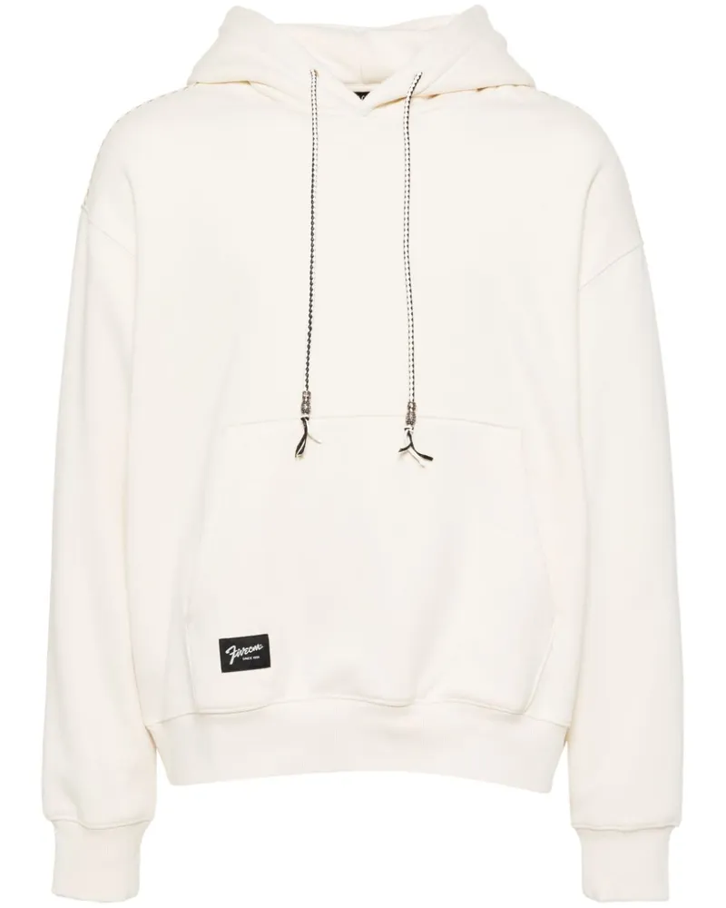 FIVE CM Hoodie mit Lederbesatz - Nude Nude