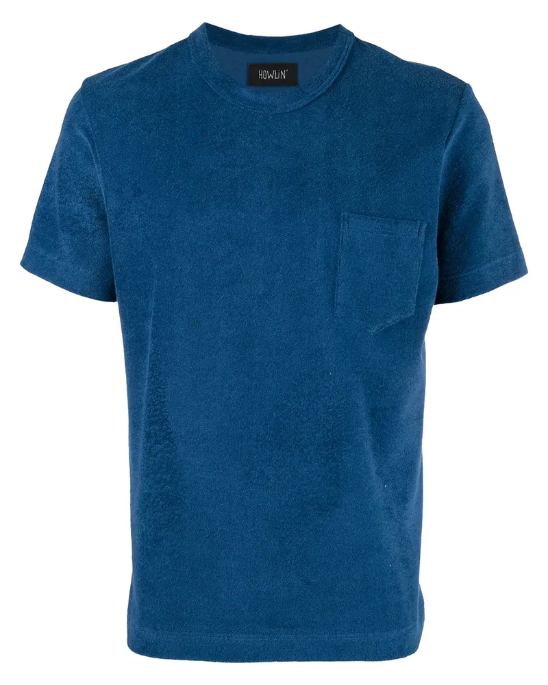 Howlin' Frottee-T-Shirt mit Brusttasche - Blau Blau