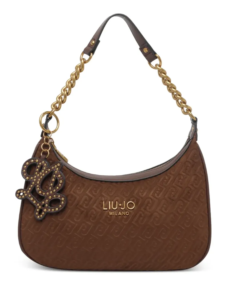 Liu Jo Ketten-Tote Bag mit Monogramm-Prägung - Braun Braun