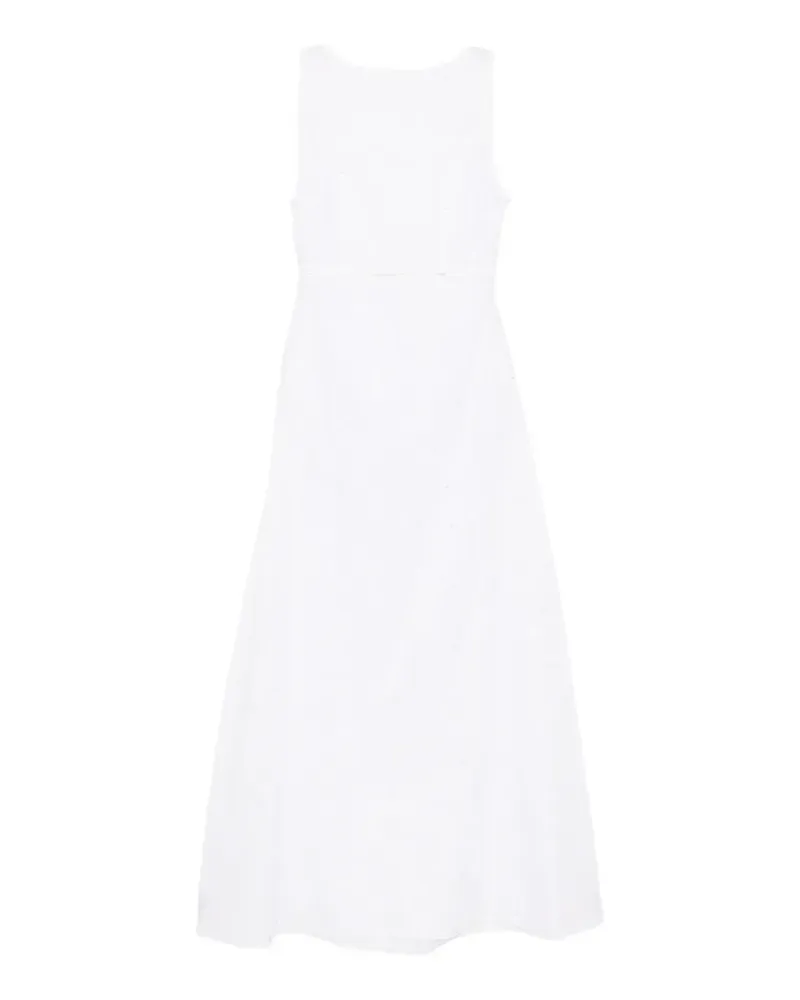 Kiki De Montparnasse Langes Simone Kleid mit Ösen - Weiß Weiß
