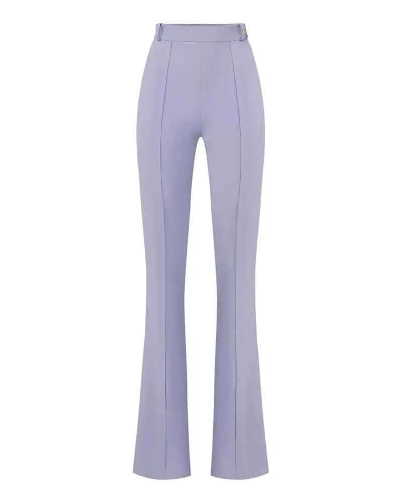 Elisabetta Franchi logo-charm flared trousers - Violett Violett