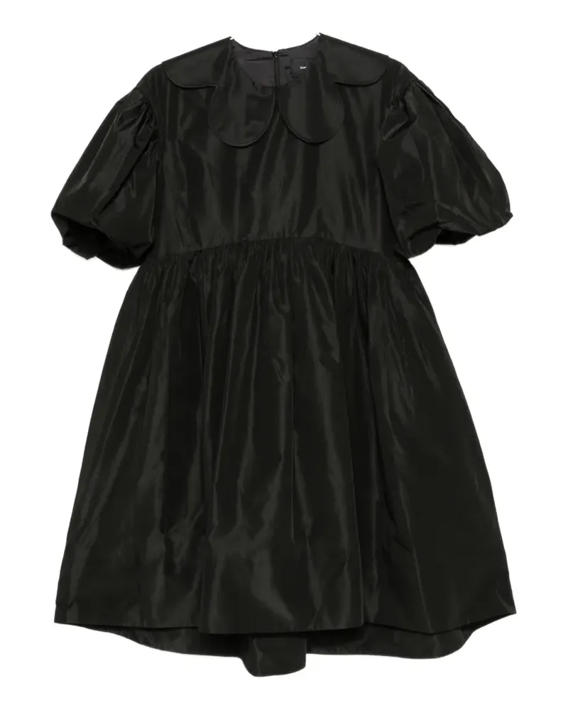 Simone Rocha puff-sleeve petal-collar dress - Schwarz Schwarz