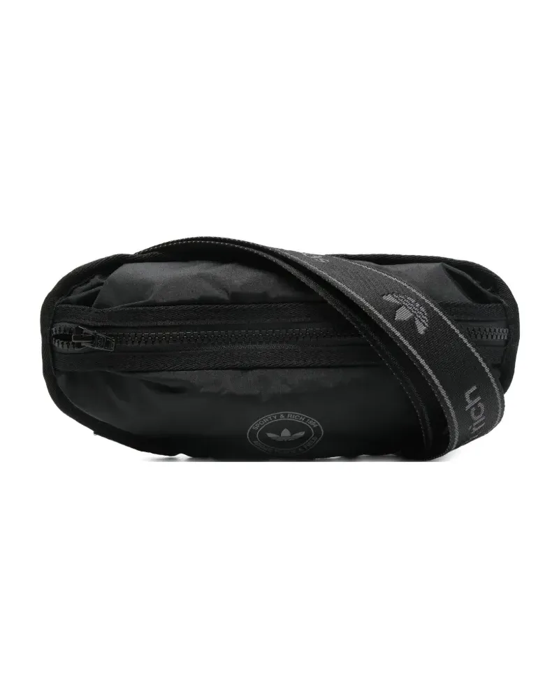 adidas x Sporty & Rich Gürteltasche mit Logo-Print - Schwarz Schwarz