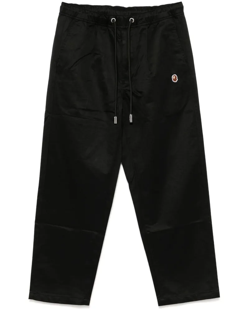 BAPE One-Point-Hose mit Affenkopf - Schwarz Schwarz