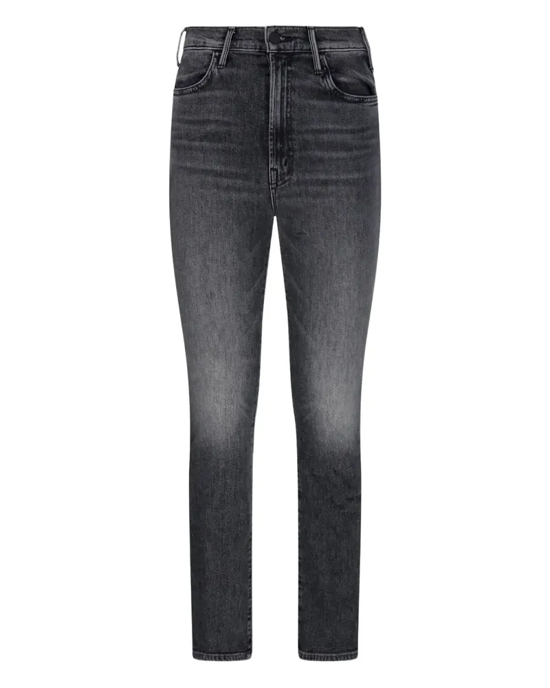 Mother The Hustler Flood High-Waist-Jeans - Grau Grau