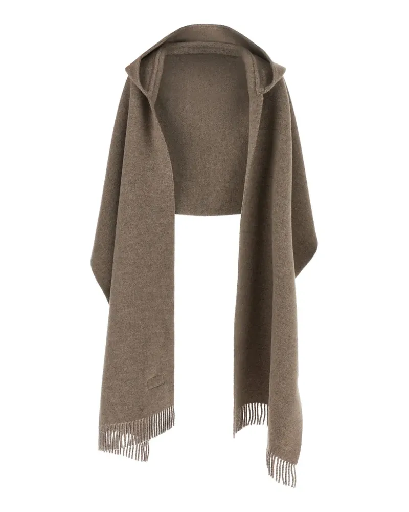 Brunello Cucinelli Kapuzenschal mit Fransen - Braun Braun