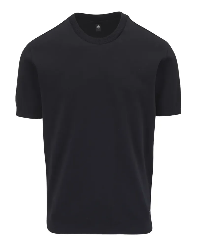 Wahts jersey-texture crew-neck T-shirt - Schwarz Schwarz