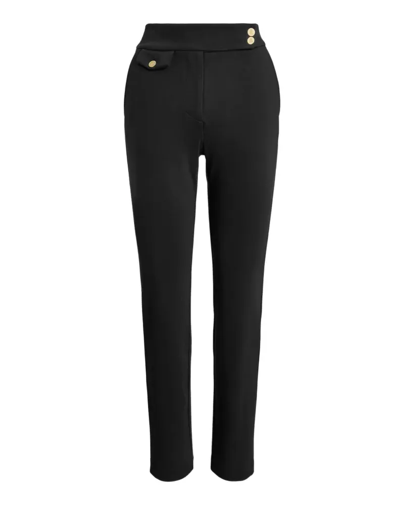 Ralph Lauren Ponte-Hose mit Knopfdetail - Schwarz Schwarz