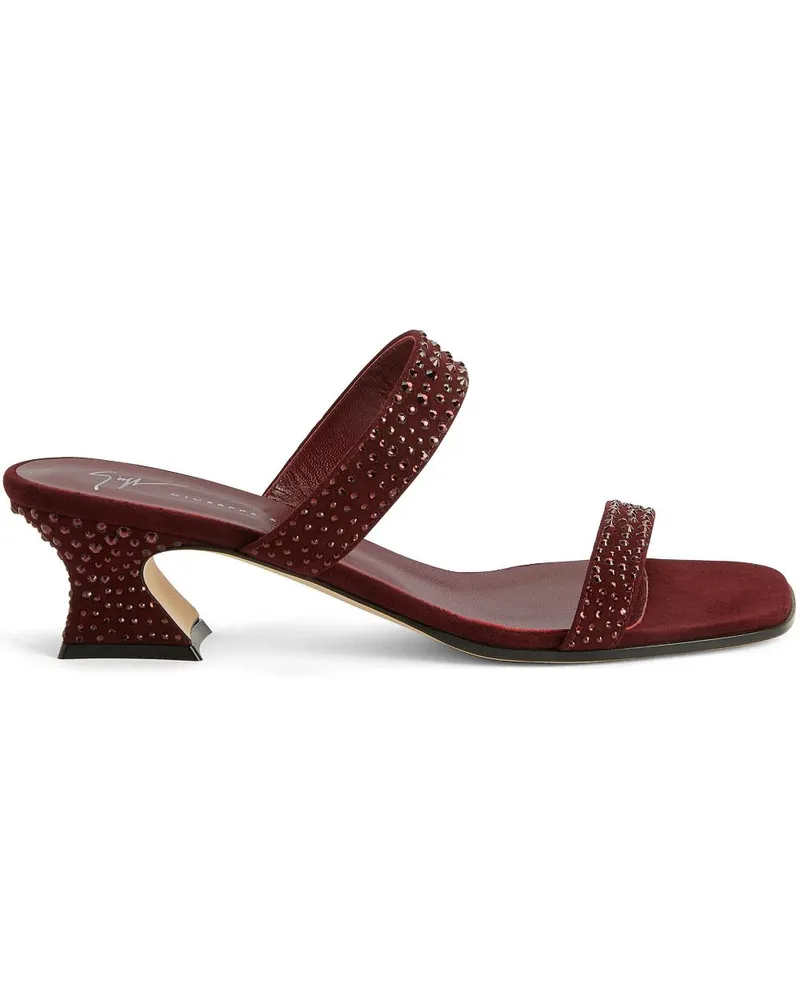 Giuseppe Zanotti Aude Strass Sandalen 45mm - Rot Rot