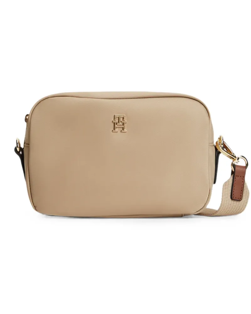 Tommy Hilfiger Schultertasche mit Logo-Schild - Nude Nude