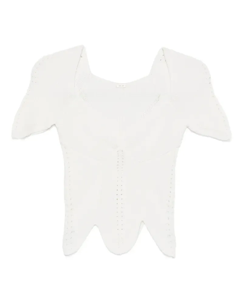 Cult Gaia Eliza Oberteil mit V-Ausschnitt - Weiß Weiß