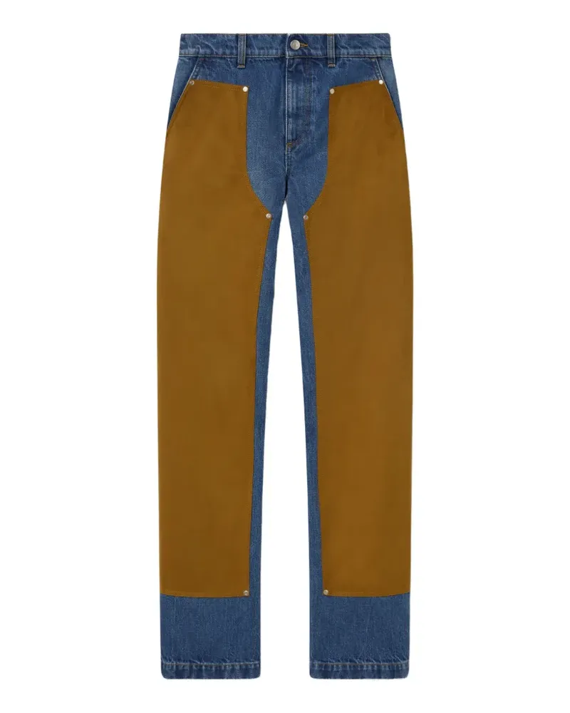 Stella McCartney Straight-Leg-Jeans mit Einsätzen - Blau Blau