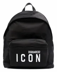 Dsquared2 Rucksack mit Logo-Print Schwarz