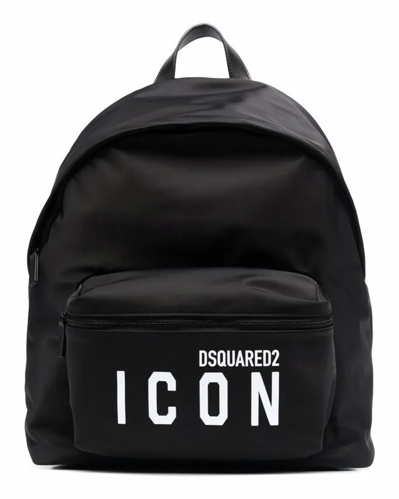 Dsquared2 Rucksack mit Logo-Print Schwarz