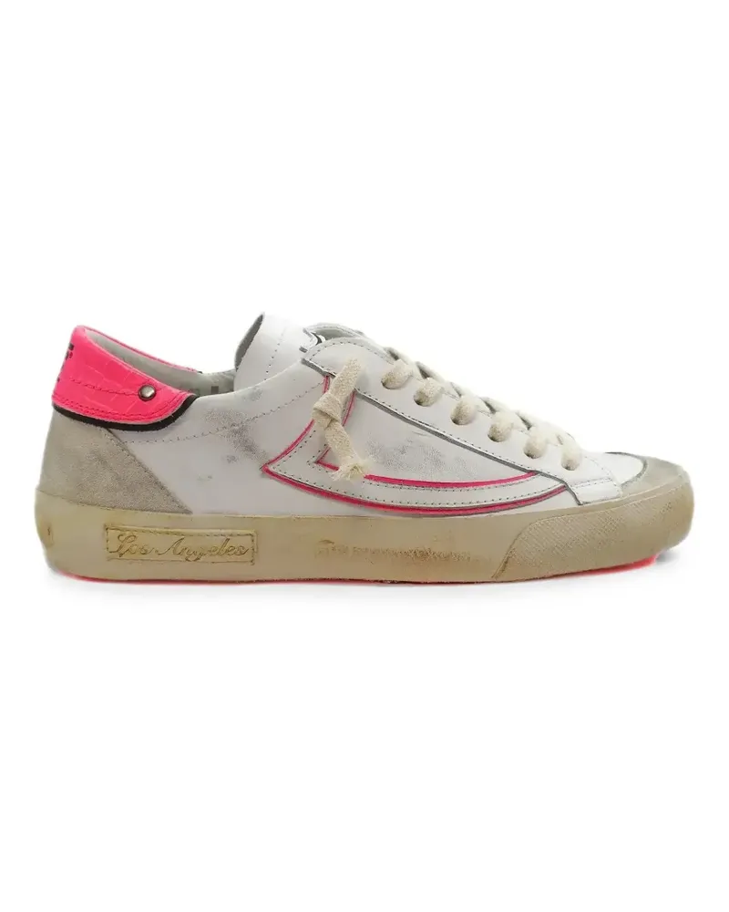 HTC Hollywood Trading Company Sneakers mit Distressed-Finish - Weiß Weiß