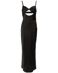 ATU Body Couture x RUE RA Satin-Kleid mit Cut-Out Schwarz