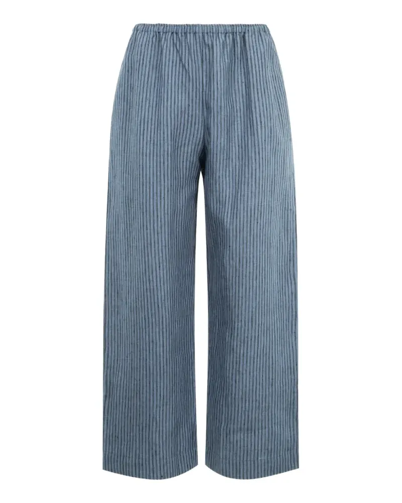 Deiji Studios Ease stripe-pattern trousers - Blau Blau