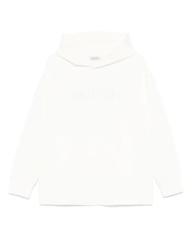 Max Mara Max Mara Hoodie mit Logo-Stickerei - Weiß Weiß