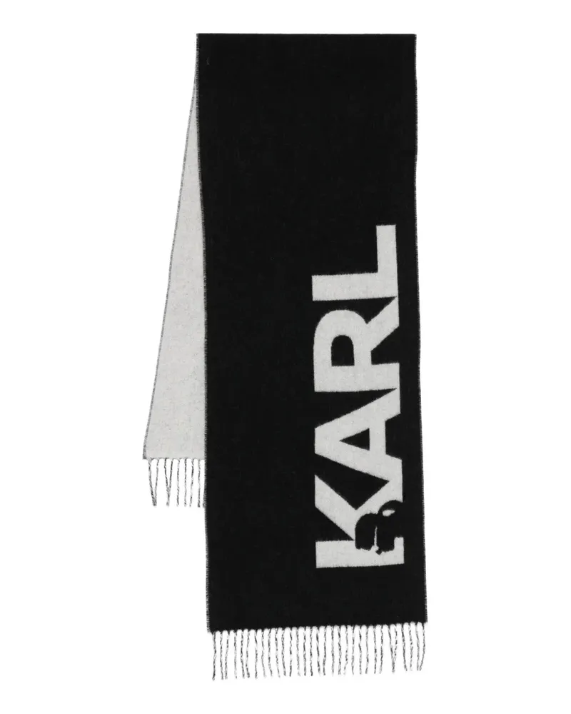 Karl Lagerfeld Schal mit Logo-Detail - Schwarz Schwarz
