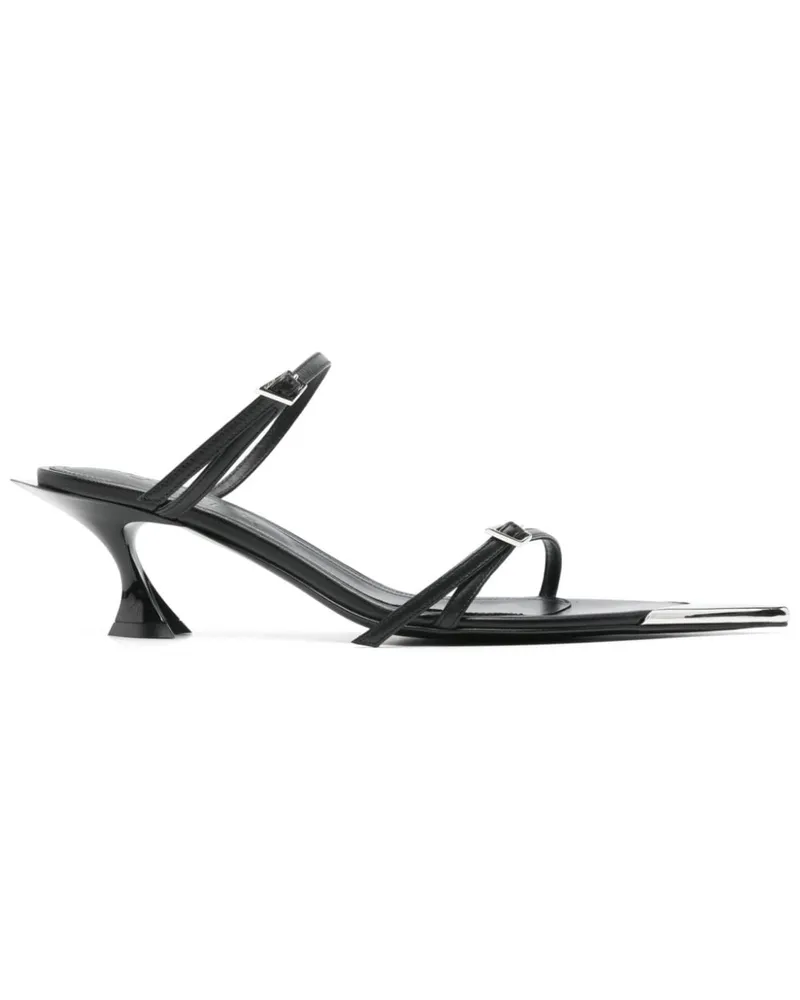 Thierry Mugler Sandalen aus Leder 55mm - Schwarz Schwarz